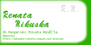 renata mikuska business card